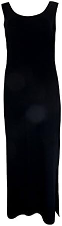 Women's ex M&5 Black Sleeveless Holiday Summer Jersey Maxi Dress (14)