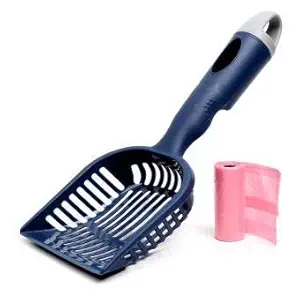 RvPaws Poopin-Scoopin' Dog and Cat Kitty Litter Waste Pooper Scooper Shovel w/Built-in Waste Bag(Color May Vary)