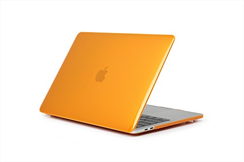 Preisvergleich Produktbild elecfan MacBook Air 12 Zoll Hülle, Crystal Clear Transluzente Hartplastik Schutzhülle, Leichte Abdeckung für Apple MacBook 12"(A1534 Neueste Version 2017 / 2016 / 2015), Orange
