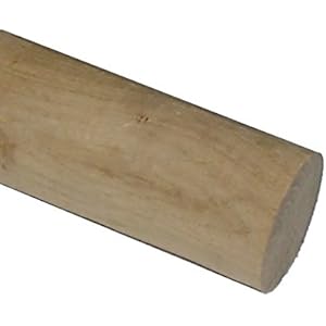 Rundstab / Rundholz Eiche 40 mm (+-1mm) gedrechselt / verschiedene Längen wählbar, grob geschliffen