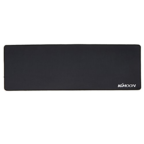KKmoon 600 x 300 x 3mm Große/ Big Size Ebene Schwarz Verlängert Wasserdicht/ Anti Rutsch Gummi/ Geschwindigkeit Spiel Gaming Maus Mäuseauflage Schreibtisch-Matte(900x300x3mm)