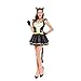 Produktbild Shisky Halloween kostüm Damen, Dämon Halloween Outfit Cosplay Bühne Kostüm Katze Womens Cosplay Kostüm
