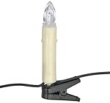 EINFACHE BEFESTIGUNG: Sie können die Kerzenlichterkette flexibel und schnell an Ihrem Christbaum anbringen: befestigen Sie die Kerzen mit den angebrachten Halteclips an Ihrem Tannenbaum und schon kann im strahlenden Lichterglanz das Weihnachstfest eingeläutet werden