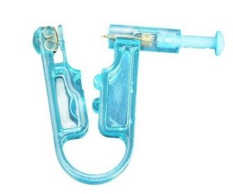 Arpoador 2Pcs Einweg Sicherheit Asepsis Ohrlochstechen Gun Werkzeug mit 2 Edelstahl-Ohrstecker - 2