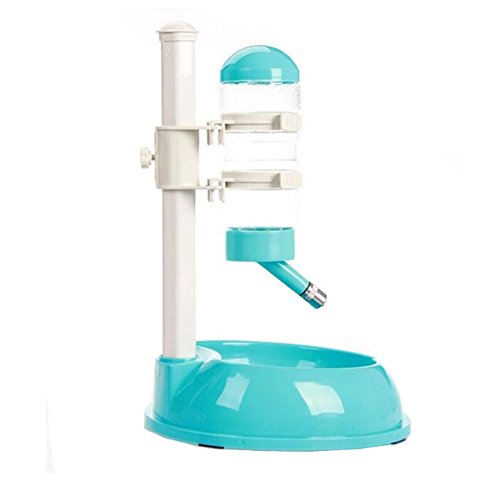 Blue-Pet-Water-Food-Dispenser-Drinking-Fountains-Feeder-Supplies