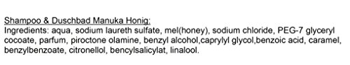 Duschgel & Shampoo Manuka Honig, Duschbad mit echtem Manuka Bienenhonig im 2er Set (2x 200 ml) - 3