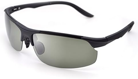 VEASTI Polarized Sports Sunglasses (Black, Green)