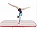 Produktbild LasVogos Airtrack Matte Aufblasbar Gymnastik Tumbling Matte Air Track Weichbodenmatte mit Air Tumbling Track Matte für Gymnastik Fitness Auch für Zuhause, Picknick, Cheerleading,Orange,EU Plug