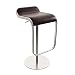 Produktbild la palma Lem 66-79 Barhocker Gestell chrom matt, dunkelbraun Leder Gestell matt verchromt Sitzfläche gepolstert höhenverstellbar von 66 bis 79 cm