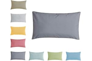 KLOCKE DEKORATIONSBEDARF Premium Outdoor Kissen/Dekokissen Hochwertig – Wetterfest – Wasser- & Schmutzabweisend - 100% Polyester (30x50cm, Grau)