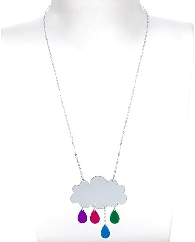 Little Moose raincloud silver necklace