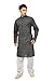 ISHIN Cotton Grey Kurta White Pajama RS.799.00