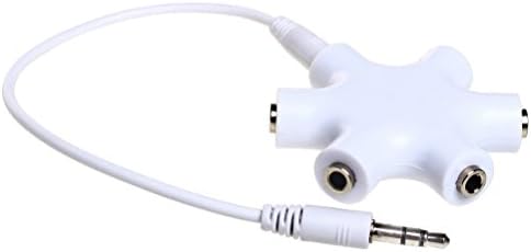 ofoen Multi Headphone Splitter, 3.5mm 6 Way Headphone Adapter Cable Stereo Audio Headset Hub Splitters for Smartphones iPad MP3/MP4 Players