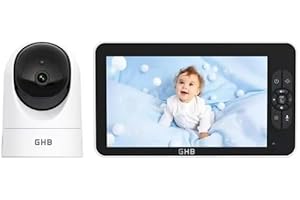 GHB Kamera Nadzoru Dziecka 7 cali IPS 1080P Ekran Żywotność 168 Godzin 4000mAh Bateria Monitorowanie Obsługuje 2 kamery 4 × Zoom, Komunikacja Dwukierunkowa Słuchanie Dziecko