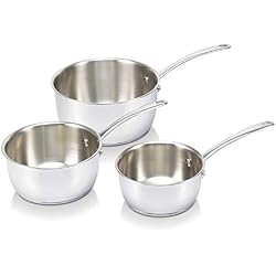 Bekaline 13516974 Belvia Série de 3 Casseroles en acier inoxydable 16/20 cm
