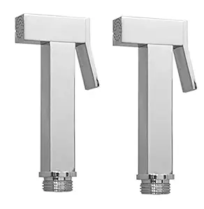 ASTER Brass Health Faucet Gun/Health Faucet Head/Bathroom Health Faucet/Toilet Health Faucet/Sink Spray/Bathroom Spray (Chrome Finish)(Package Include 2 Pc Health Faucet Only.) (Pack of 2)