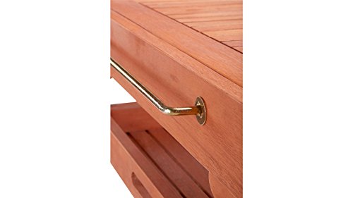 baumarkt direkt Servierwagen Multifunktion, ausziehbar, Eukalyptusholz, 70-140×50 cm 50 cm, 70,140 cm, braun - 4