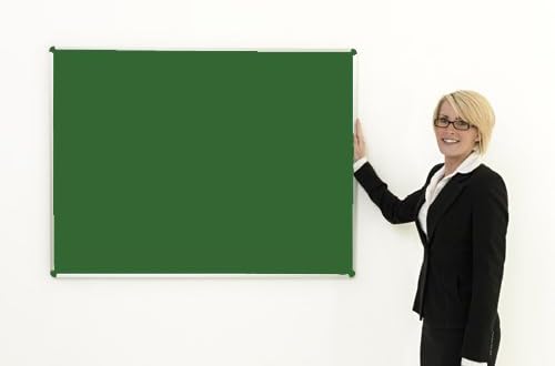 Adboards Aluminium Framed Fire Rated Green Felt Notice Board 90cm x 60cm