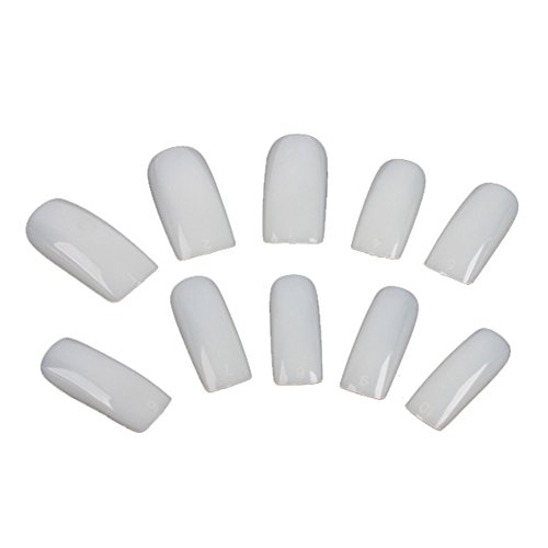Born Pretty 500 pcs Natural Full Acrylic False Nail Tips Nail Art