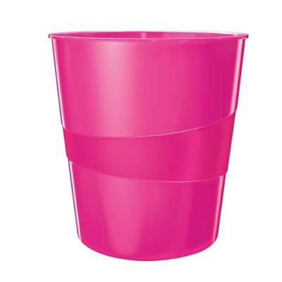 Leitz Wow 52781023 Corbeille à Papier - Rose Métallisé