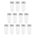 Produktbild perfeclan 12er Pack Reagenzgläser Test Tube Reagenzglas Kunststoff transparent Fläschen Labor - 20ml