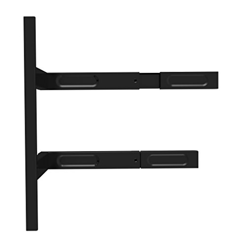 Dynamic-Wave Wandhalterung für Mikrowelle und Grillofen ausziehbar 35KG Tragkraft inkl Montagematerial in weiss, silber oder schwarz - 2