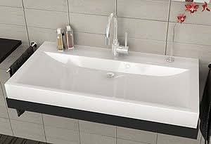 Waschbecken Aufsatzwaschbecken für das Badezimmer WC großes weißes