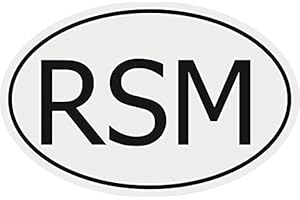 U24 Adesivo per targa auto RSM = San Marino