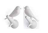 Wandhaken Unbekannt Qualy QL10067W-W Wandhaken 2 Stück/Pack Hook Sparrow, weiß/weiß