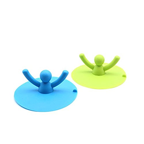 tankerstreet Badewanne Abfluss Stöpsel Dusche Badewanne, Badezimmer Badewanne Dusche Waschbecken Ablaufstopfen auf, Stop Blätter, Waschbecken Badewanne Drain Stopper Gummi Silikon, Dusche Abdeckung für Ablauf Bad Küche Waschraum Badezimmer (blau) - 4