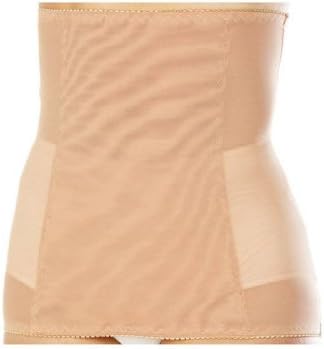 Invisible Waist Tummy Trimmer Cincher Instant Body Shaper Girdle Corset Slimming Belt (S Fits 10-12, Nude)