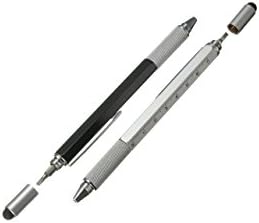 Multi Tool Construction Ball Point Pen โ 5 in 1 Multifunction Tool Pen โ Perfect for on the go (Black)