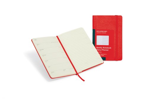 2012 Moleskine Red Large Weekly Notebook 12 Month Hard