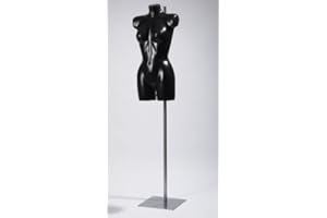 THE SHOPFITTING SHOP Colore Nero Donna Lingerie/ Swimwear Fashion Manichino Busto completo con piattaforma di in metallolo