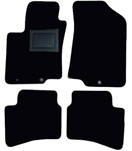 Carmats compatibile con tappeti Q3 dal 2011 al 2018 in moquette con bordino antiscivolo 4 fermi di fissaggio