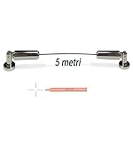riel techo cortina  Cable de acero para cortina, 5 metros, ajustable, de acero, regulador