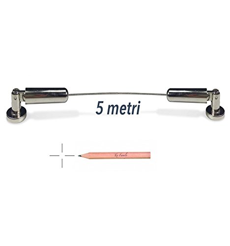 Cable de acero para cortina, 5 metros, ajustable, de acero, regulador