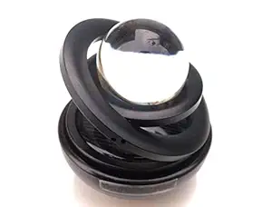 YOURKARTS.COM Metal Solar Car Perfumes And Fresheners |Double Ring Crystal Auto Rotate Car Perfume Air Car Fresheners (BLACK)