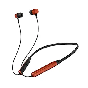 Zebronics Zeb-Lark ?Wireless ?in Ear? ?Neckband Earphone? ?with BT 5.0, Rapid Fast Charging, Up to 17H Battery Life, Dual Pairing, Call Function, Splash Proof, Magnetic Earpiece (Orange)