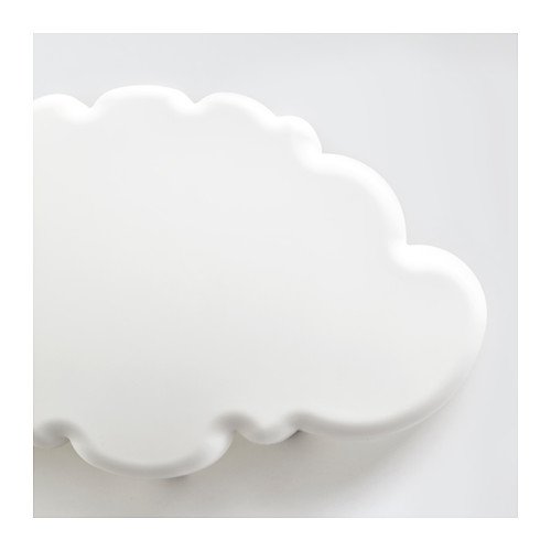IKEA Dekolampe „Drömsyn“ Wand-Leuchte in Wolkenform – 31 x 21 cm – weiß – weiches Stimmungslicht - 2