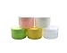 Pack of 10 50ml/1.76 Oz Refillable Colored Plastic Cosmetic Jars Cream Jar Pot Bottle Container for Nail Powder Eye Shadow Container Lot (Transparent)