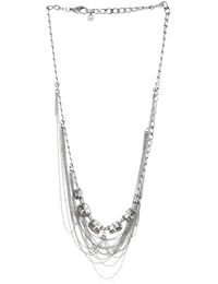 Dyrberg/Kern Vanity-Ice - Collar de acero inoxidable con circonita