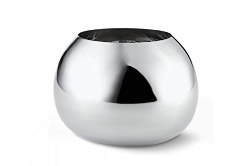 Philippi 202005 Bella Vase - Blumenvase - L - Edelstahl poliert Höhe 15 cm Ø 21 cm