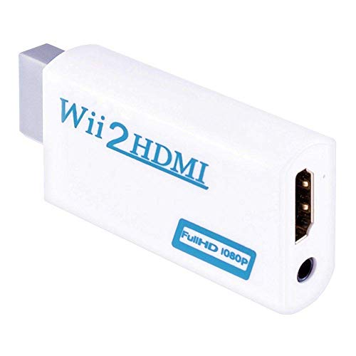 Mondpalast @ Convertidor Wii a HDMI Wii2HDMI Adaptador 1080P Full HD con Salida de Audio de 3,5 mm para Nintendo WII wii HDTV Proyector Beamer Monitor