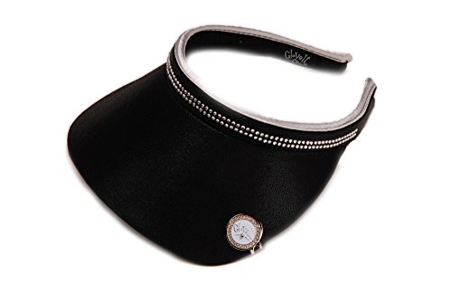 GloveIt Women's Bling Visor (Black 