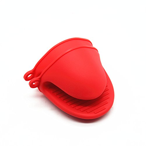 4AHero-Innovations Silikon-Topflappen-Set 2x Silikon-Topfhandschuhe innovative Topf-Halter Herd Mini Mitt Kochen Pinch Grips topflappen handschuhe für Küche die Hitzebeständige Lösung – 2 Stück - 5