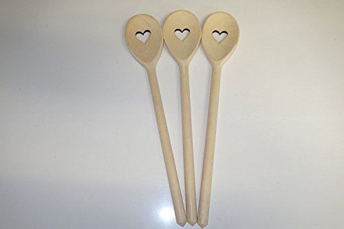 Kochlöffel Löffel aus Buchenholz mit Herz - Motiv (1 Stück)