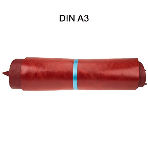 Lederreste Lederstücke extragroß A3 1kg Varianten von roten Farbtönen , alle Stücke mind. DIN A3 groß von Langlauf Schuhbedarf - 2