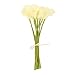 Produktbild DealMux Casamento Café Hotel Decor Calla Lilien Blumen Künstliche Blumenstrauß 12 Stück amarelo pálido