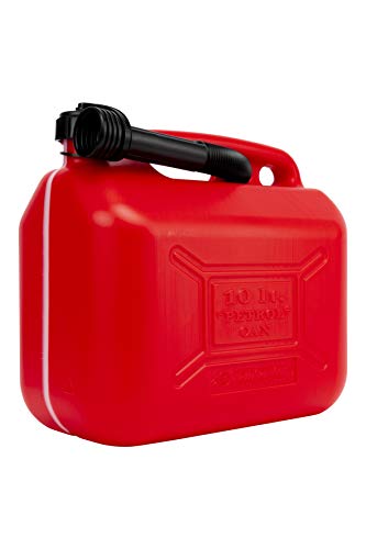 MOTORKIT MOTOR16512 Bidon/bidon Plastique Essence/Diesel 10 L homologué, avec Bande de Mesure Facile à Lire, avec Entonnoir